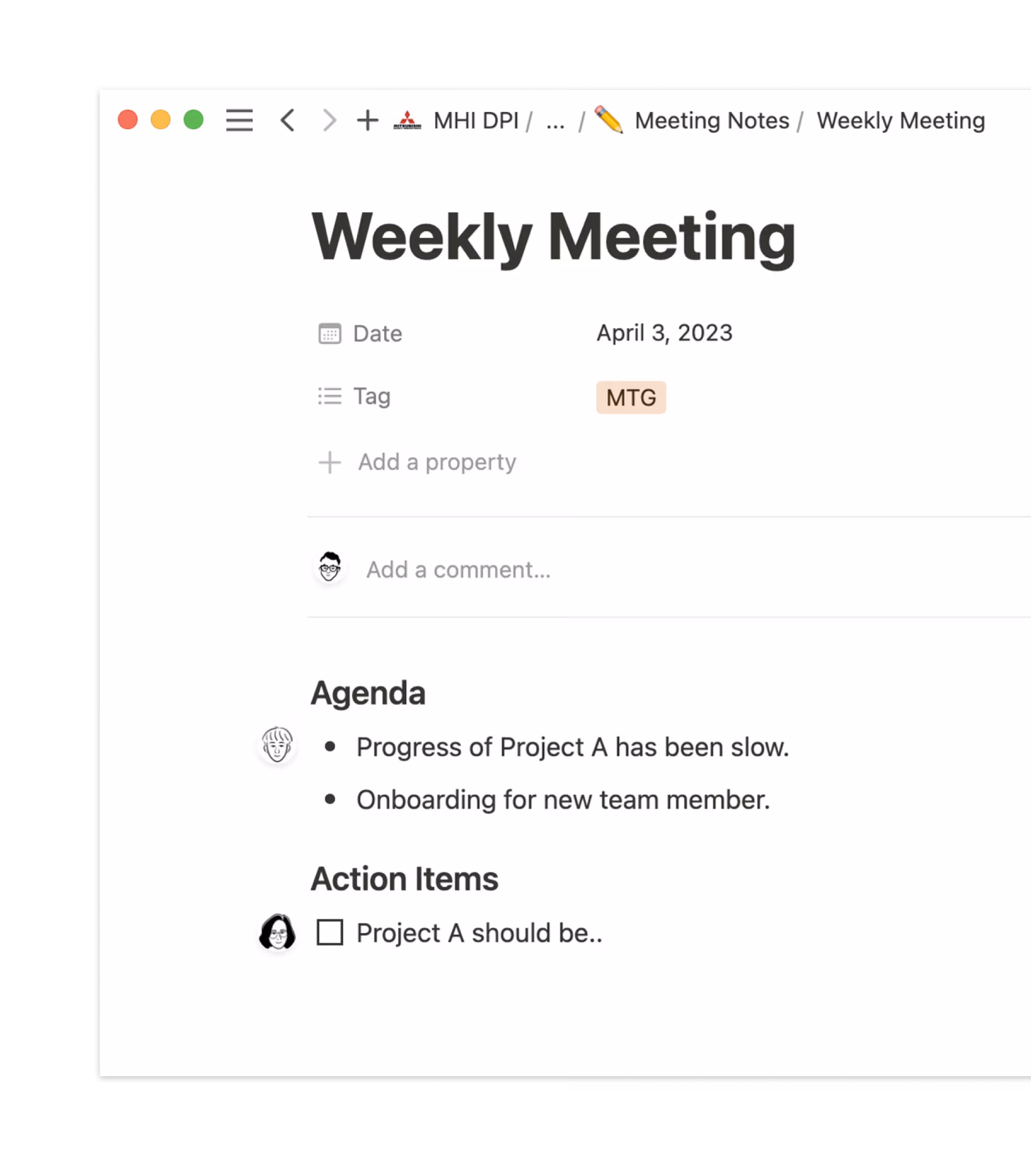Creating meeting minutes together as a team created a collaborative mindset.