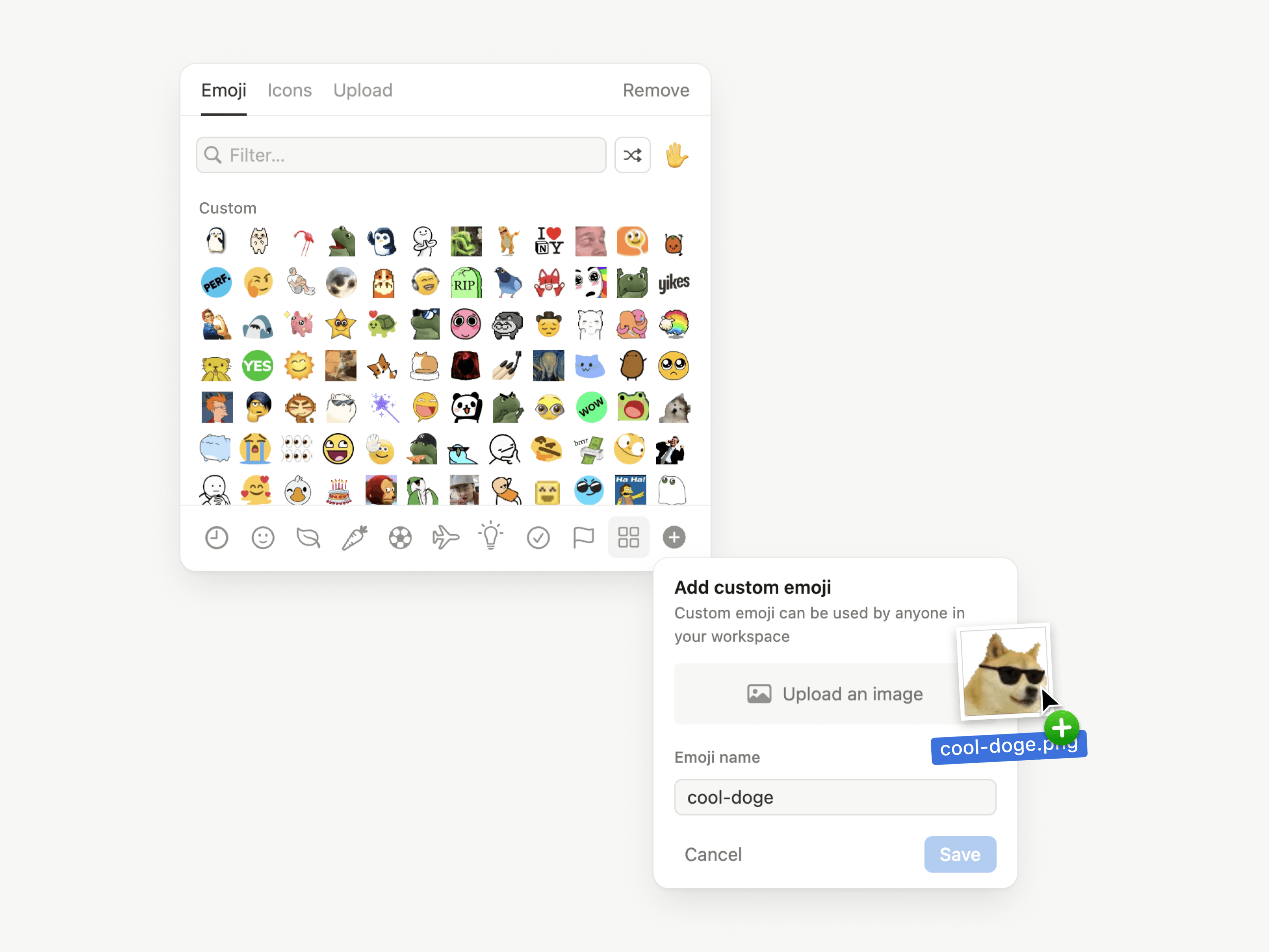 Émojis personnalisés 1