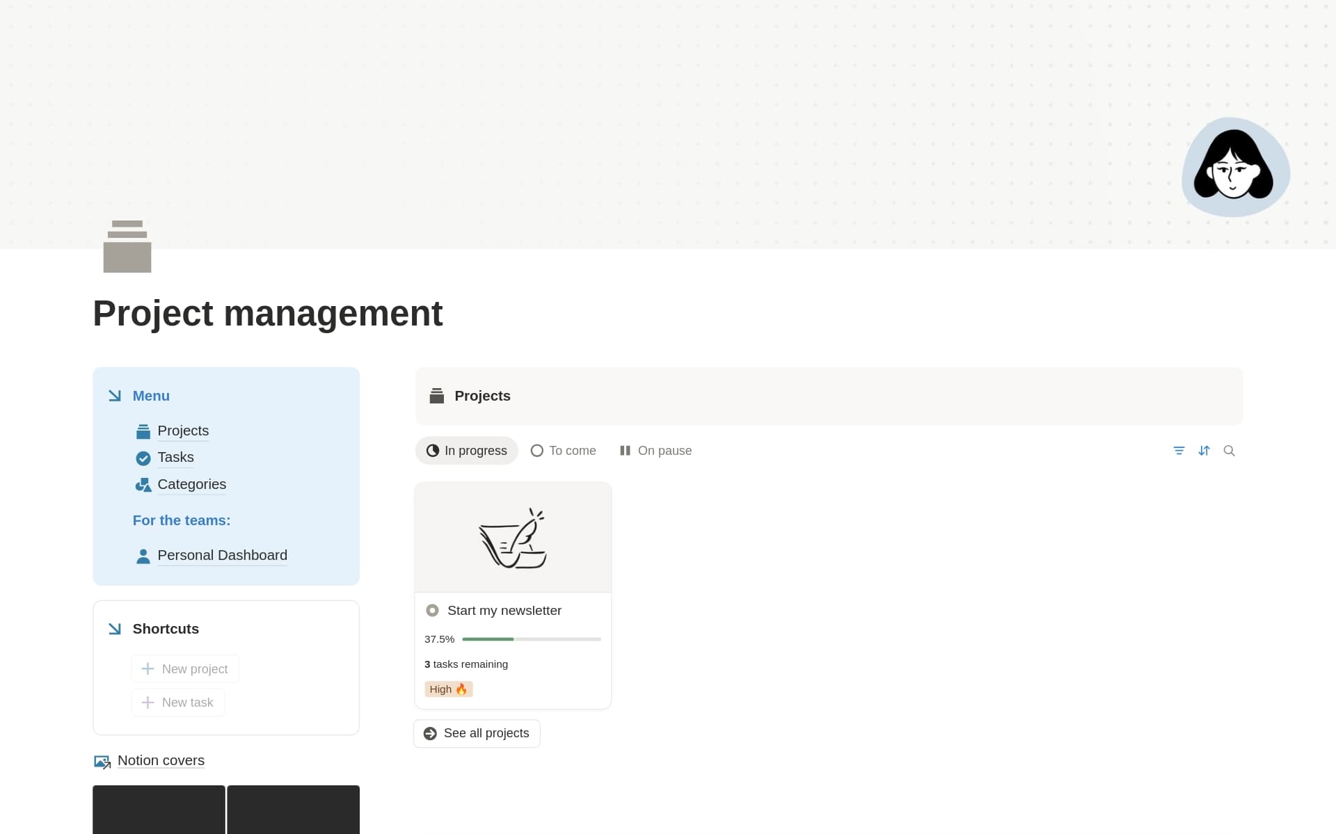 Ảnh chụp bộ sưu tập Build your business in Notion do Notion tạo